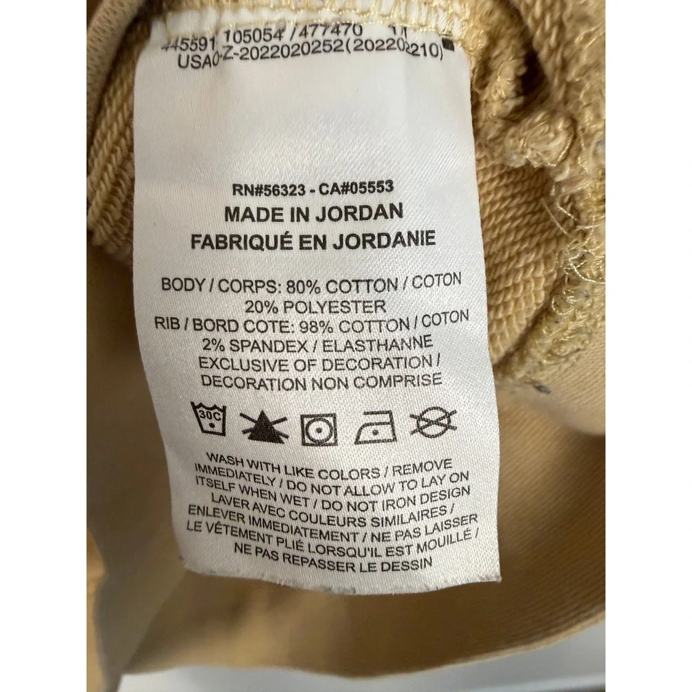 Jordan Flight MVP Men's XL Lightweight Crewneck Sesame Graphic Sweatshirt